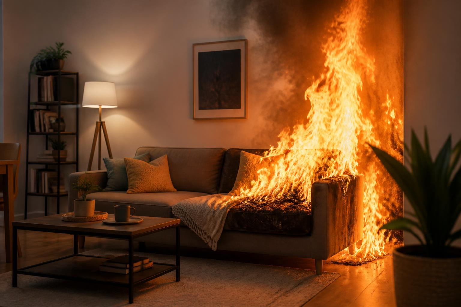 Wenn das Sofa zur Fackel wird: Brandschutz in der Wohnungseinrichtung in Österreich